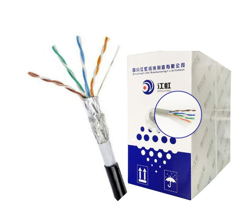 4 cặp Cat5e SFTP LAN CÁP LSZH MDPE Cáp Ethernet Áo khoác đôi SFTP
